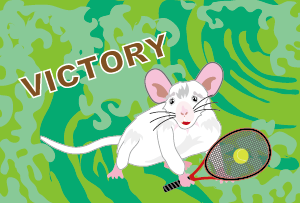 ネズミとスポーツのイラスト　バナー